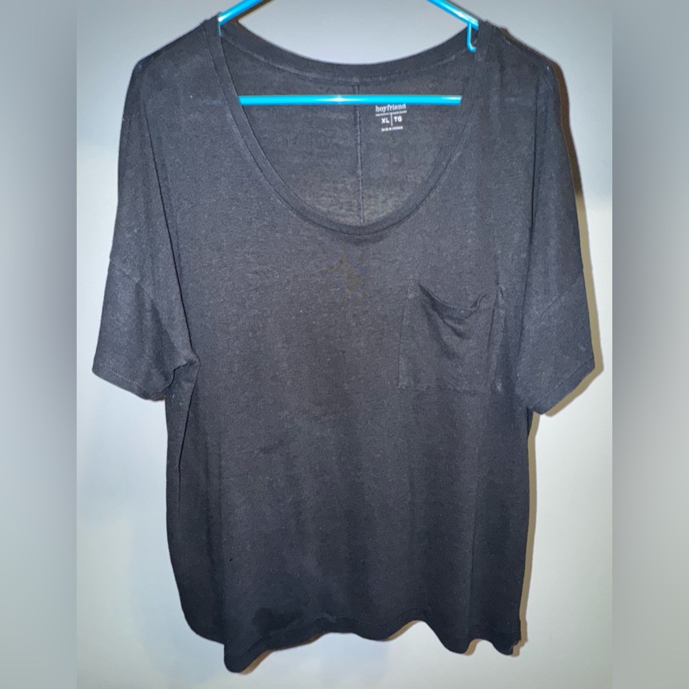 Old Navy Boyfriend Dolman Thin One Shoulder SS - XL Black